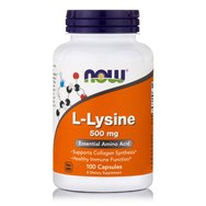 Now Foods L-Lysine 500mg Хранителна добавка за поддържане на здрава имунна система 100 Caps