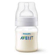 Avent Anti-Colic Пластмасова бебешка бутилка срещу колики и дискомфорт, 0м+ силиконово зърно с бавен поток0% BPA 125ml SCF810/17 Avent Anti-Colic Пластмасова бебешка бутилка срещу колики и дискомфорт, 0м+ силиконово зърно с бавен поток0% BPA 125ml SCF810/17