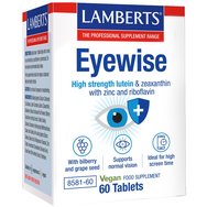 Lamberts Eyewise High Strength Lutein 20mg, 60tabs - Хранителна добавка с лутеин за поддържане на нормално зрение Lamberts Eyewise High Strength Lutein 20mg, 60tabs - Хранителна добавка с лутеин за поддържане на нормално зрение