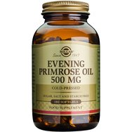 Solgar Evening Primrose Oil 500mg 180 Softgels - Хранителна добавка с масло от вечерна иглика за предменструални симптоми