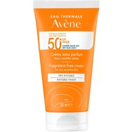 Avene Invisible Finish Fragrance-Free for Sensitive Dry Skin Cream 50ml - Слънцезащитен крем за лице с много висока защита с филтър, подходящ за суха и чувствителна кожа, без аромат