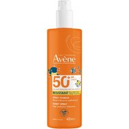Avene Resistant Spf50+ Family Spray 400ml - Детски слънцезащитен спрей с много висока защита за чувствителна кожа с тройна устойчивост на вода, пясък & пот