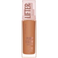 Maybelline Lifter Plump & Glow SPF15 Foundation 30ml - 336 - Хидратиращ фон дьо тен със среден SPF, 2% ниацинамид и хиалуронова киселина за плътен и сияен вид през целия ден