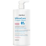 Froika UltraCare Cream Wash 1000ml - Успокояващ почистващ крем, подходящ за суха, чувствителна кожа, склонна към атопия и сърбеж, с помпа Froika UltraCare Cream Wash 1000ml - Успокояващ почистващ крем, подходящ за суха, чувствителна кожа, склонна към атопия и сърбеж, с помпа