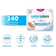 WaterWipes Baby Wipes 0m+, 240 броя (4x60 броя)