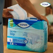 Tena ProSkin Slip Plus Бельо за еднократна употреба с еластични страни за умерена до тежка инконтиненция 30 бр - Large 92 / 150cm