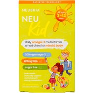 Neubria Neu Kid 30 Chew.tabs - Детска Хранителна Добавка за Ума & Тялото с Вкус на Ягода и Лимон Neubria Neu Kid 30 Chew.tabs - Детска Хранителна Добавка за Ума & Тялото с Вкус на Ягода и Лимон