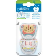 Dr. Brown\'s PreVent Orthodontic Silicone Soother Код 16/PV12015 ES 0-6m, 2 Броя - Тюркоаз / Сиво