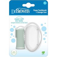Dr. Brown's Finger Toothbrush 3m+, 1 брой - Бебешка силиконова четка за зъби за пръст Dr. Brown's Finger Toothbrush 3m+, 1 брой - Бебешка силиконова четка за зъби за пръст