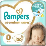 Pampers Premium Care Micro No0 (<3kg) 30 пелени Pampers Premium Care Micro No0 (<3kg) 30 пелени