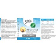 Smile Promo Vitamin D3 4000IU + K2 60caps & Подарък Zinc+C & Quercetin 60caps Smile Promo Vitamin D3 4000IU + K2 60caps & Подарък Zinc+C & Quercetin 60caps