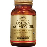 Solgar Wild Alaskan Full Spectrum Omega 120 softgels - Хранителна добавка с масло от дива аляска сьомга, богата на омега 3,6,9 мастни киселини в естествени съотношения за укрепване на сърдечно-съдовата система