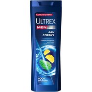Ultrex Men 24h Fresh Shampoo 360ml - Шампоан против пърхот с екстракт от лимон и мента за дълготрайно усещане за свежест