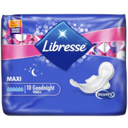 Libresse Maxi Goodnight Нощни салфетки с пера 10 броя Libresse Maxi Goodnight Нощни салфетки с пера 10 броя