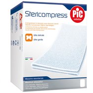 Pic Solution Stericompress Sterile Gauze Bandage 12 бр - 18cm x 40cm - Стерилни марли от чист памук с висока абсорбция