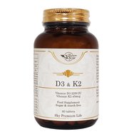 Sky Premium Life Vitamin D3 2200 IU & Vitamin K2 45mcg Хранителна добавка с витамини D3 и K2 за здрави кости 60tabs Sky Premium Life Vitamin D3 2200 IU & Vitamin K2 45mcg Хранителна добавка с витамини D3 и K2 за здрави кости 60tabs