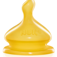 Nuk First Choice Гума за нипели Размер 2 (6+ месеца) Голям голям отвор за вискозни течности 1бр - Естествена форма, адаптирана към челюстта и подобрена система за предотвратяване на колики
