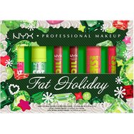 Nyx Professional Makeup Promo Fat Holiday Pack 6 броя, Коледен комплект грим за устни и руж