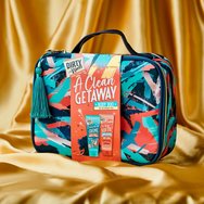 Dirty Works A Clean Getaway Body Duo, Creamy Body Wash 200ml, The Big Softie Body Butter 200ml & Shower Puff