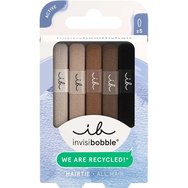 Invisibobble Ecotie Hair Tie Mocha 5 бр - Ластици за коса за задържане с по-малко петна, по-малко болка и износване