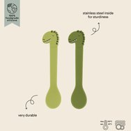 Trixie Silicone Spoon 4m+ 2 бр - Mr. Dino Trixie Silicone Spoon 4m+ 2 бр - Mr. Dino