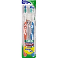 Gum Sunstar Super Tip Bonus Pack Medium / Normal Toothbrush 2 Парчета, Код 463 - Оранжево / Синьо