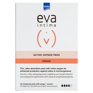 Eva Intima Period Active Oxygen Pads 18 бр - Тънки супер абсорбиращи салфетки с подобрена защита от миризми и микроби