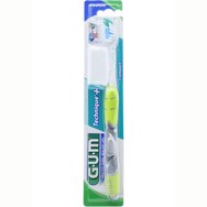 Gum Technique+ Compact Medium Toothbrush 1 Брой, Код 493 - Зелен - Ръчна четка за зъби, средна, със защитен калъф Gum Technique+ Compact Medium Toothbrush 1 Брой, Код 493 - Зелен - Ръчна четка за зъби, средна, със защитен калъф