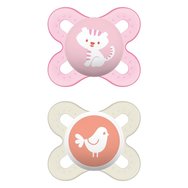 Mam Original Start Silicone Soother 0-2m 2 части, код 125S - светло розово / кремаво 2