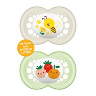 Mam Original Latex Soother 6-16m Бели - Зеленчуци 2 Броя, Код 151L