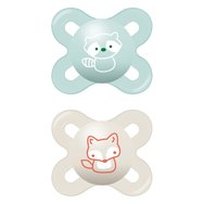 Mam Start Silicone Soother 0-2m 2 бр. Код 125S - Тюркоаз / Кремав