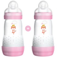 Mam Promo Pack Easy Start Anti-Colic Nature Safari 2+ месеца 2х260мл, Код 355S - Розов