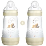 Mam Promo Pack Easy Start Anti-Colic Nature Safari 2+ месеца 2x260ml, Код 355S - Крем