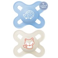 Mam Start Silicone Soother 0-2m 2 части, Код 125S - Синьо / Кремаво