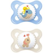 Mam Original Silicone Soother 2-6m 2 Парчета, Код 100S - Синьо / Бяло