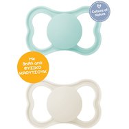 Mam Air Latex Soother 16m+ Код 276L 2 части - Синьо / Бежово - Ортодонтска залъгалка със зърно от естествен каучук