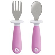 Munchkin Set Raise Toddler Fork & Spoon 12m+ Светло лилаво 1 бр