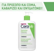 CeraVe Hydrating Cleanser Face & Body Cream for Normal to Dry Skin 473ml