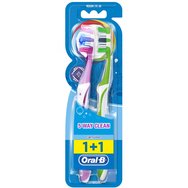 Oral-B Complete 5 Way Clean Medium Toothbrush 40mm Лилаво - зелено 2 бр