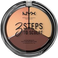 NYX Professional Makeup 3 Steps to Sculpt Face Sculpting Palette 5gr - Medium NYX Professional Makeup 3 Steps to Sculpt Face Sculpting Palette 5gr - Medium