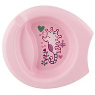 Chicco Easy Feeding Plate 6m+ Ροζ 1 бр - Бебешка чиния за лесно хранене Chicco Easy Feeding Plate 6m+ Ροζ 1 бр - Бебешка чиния за лесно хранене
