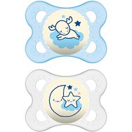 Mam Original Night Silicone Soother 2-6m 2 бр., код 110S - сини / прозрачни