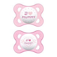 Mam I Love Mummy & Daddy 2-6m 2 Бройки, Код 115S - Розово / Розово