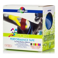 Master Aid Sport Performance Kinesio Adhesive Elastic Tape Син 5mx5cm 1 бр - Залепваща еластична лента за превръзки Master Aid Sport Performance Kinesio Adhesive Elastic Tape Син 5mx5cm 1 бр - Залепваща еластична лента за превръзки