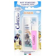 Pasta Del Capitano Travel Kit Junior 20ml - розово - Детски комплект за устна хигиена от 6 години, с четка и паста за зъби