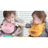 Marcus & Marcus Baby Bib Elephant Silicone Силиконов лигавник на FDA с шепа, с регулируема височина, цвят на слон Зелено Marcus & Marcus Baby Bib Elephant Silicone Силиконов лигавник на FDA с шепа, с регулируема височина, цвят на слон Зелено