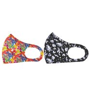 TiLi Fashion Face Mask Многофункционална маска за възрастни Черно - червен дизайн 2 броя TiLi Fashion Face Mask Многофункционална маска за възрастни Черно - червен дизайн 2 броя