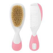Chicco Brush & Comb 0m+ Розови 2 бр - Идеален за фризьорство, щади чувствителната бебешка кожа Chicco Brush & Comb 0m+ Розови 2 бр - Идеален за фризьорство, щади чувствителната бебешка кожа