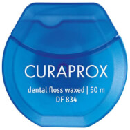 Curaprox DF 834 Dental Floss Waxed Зъбна нишка, восъчна с ментов вкус 50 метра Curaprox DF 834 Dental Floss Waxed Зъбна нишка, восъчна с ментов вкус 50 метра