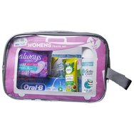 P&G Woman Travel Kit Oral-B 123 Indicator & 123 Fresh Mint, Simply Venus & Gel Satin Care, Always Dailies, Herbal Essences Mask P&G Woman Travel Kit Oral-B 123 Indicator & 123 Fresh Mint, Simply Venus & Gel Satin Care, Always Dailies, Herbal Essences Mask